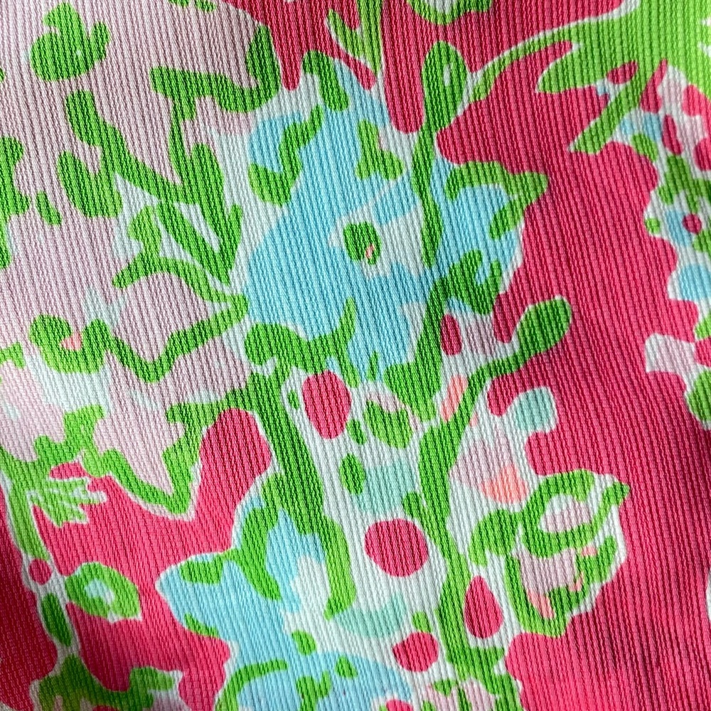 Lilly Pulitzer Adie Shorts Pink Green Flamingo Southern Charm Print Size 2 Women - Picture 8 of 16